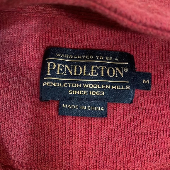 Pedlenton Quarter Zip Sweater Rust Red Men’s Size Medium - Picture 5 of 6